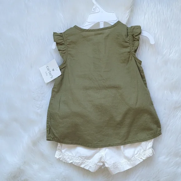 Carter's 2-Piece Embroidered Top and Cargo Shorts Set - Picture 5 of 5